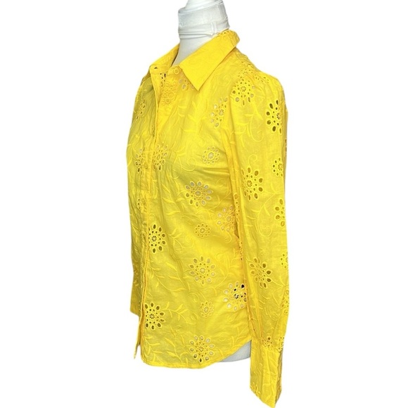 Boston Proper Eyelet Victoria Drama Sleeve Blouse - Picture 3 of 7